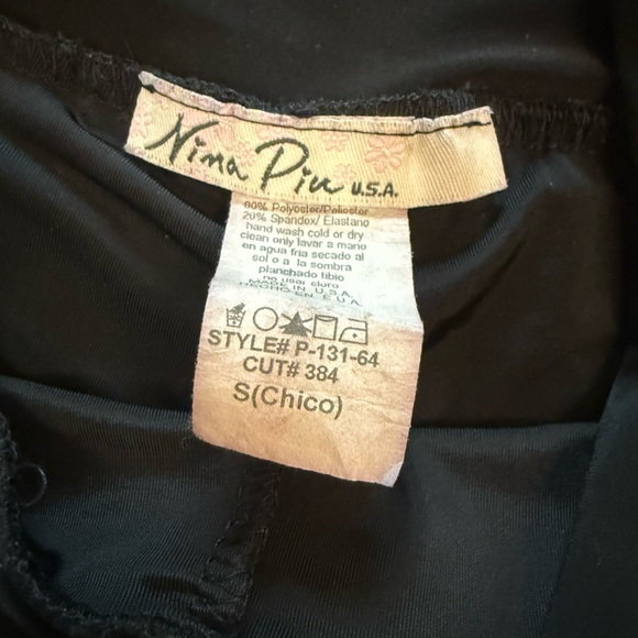 The COOLEST Nina Piu Y2K Pants. Black Semi Sheer Striped Pants Size Small. - Picture 9 of 9